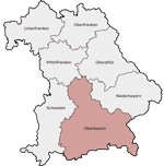 Karte Bezirk Oberbayern | Upper Bavaria