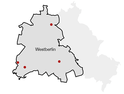 Karte von Westberlin | Map of West Berlin