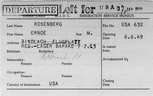 AJDC Karteikarte für die Auswanderung in die USA | AJDC registration card for emigration to the USA