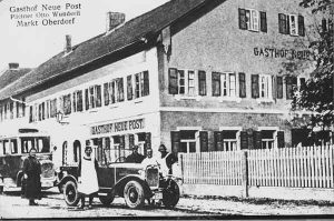 Gasthof Neue Post: Verwaltungssitz der Jüdischen Gemeinde Marktoberdorf | Seat of the administration of the Jewish Community of Marktoberdorf