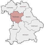 Karte Bezirk Mittelfranken | Middle Franconia