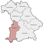 Karte Bezirk Schwaben | Swabia