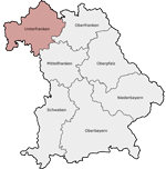 Karte Bezirk Unterfranken | Lower Franconia